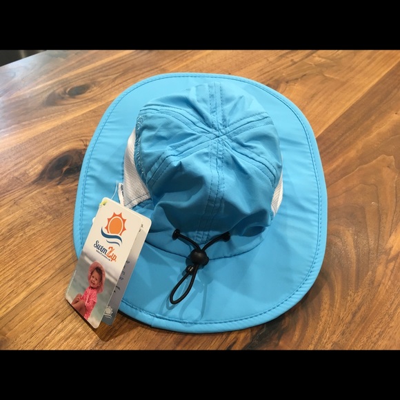 SwimZip Wide Brim Sun Hat  SPF 50+ - Aqua - NWT - Picture 3 of 7